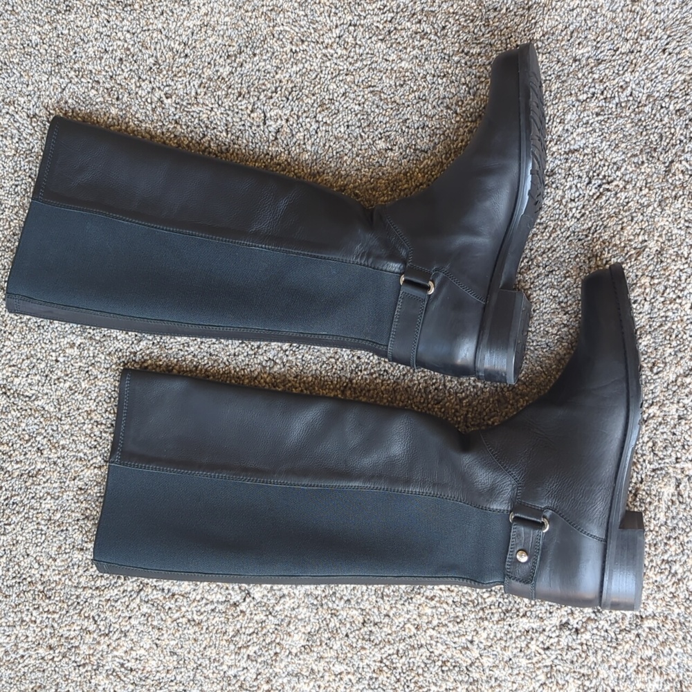 Stuart Weitzman Accumulate Nero Old West Calf Leather Boots - 9